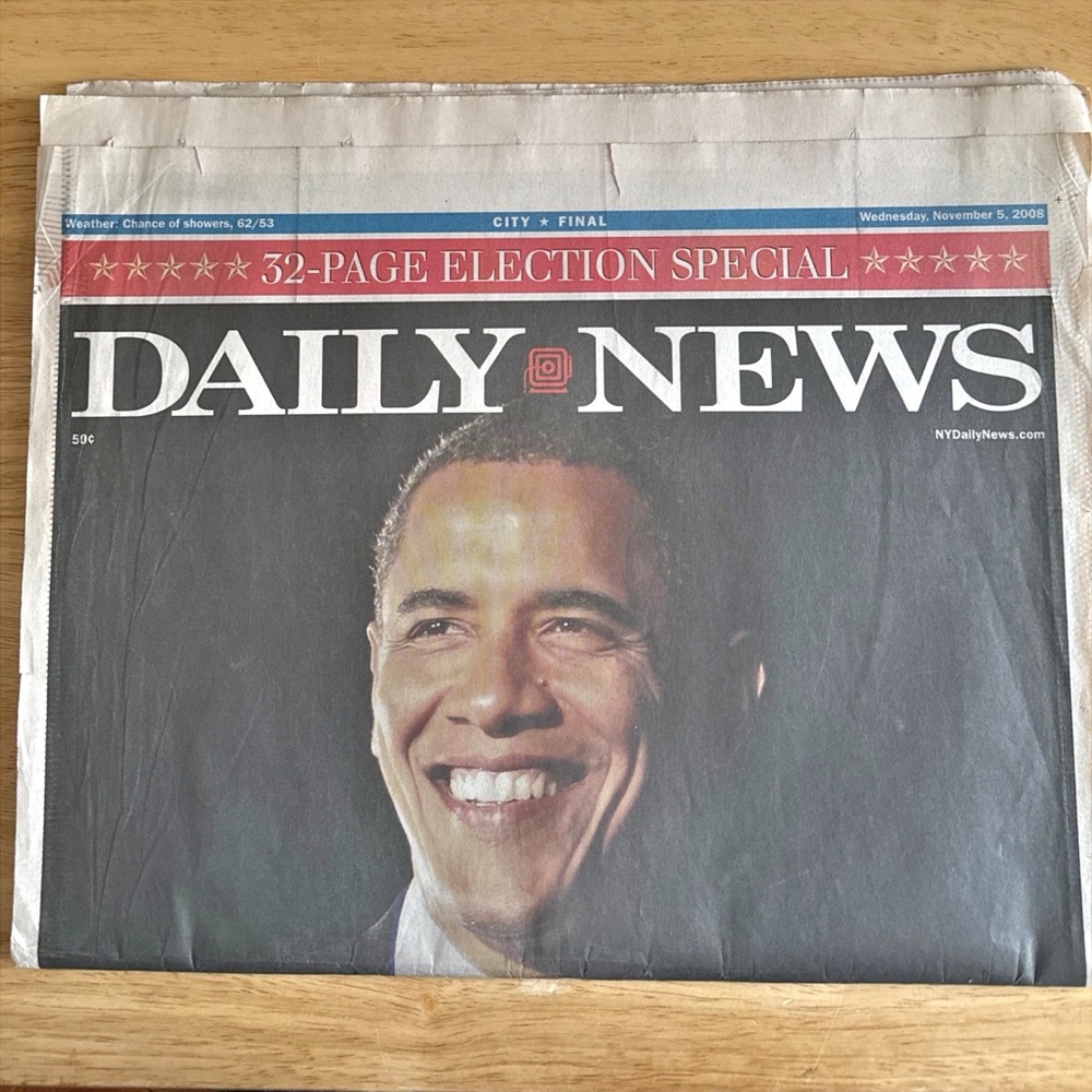 NY Daily News President Obama Election Special Newspaper Nov 5 2008 Complete